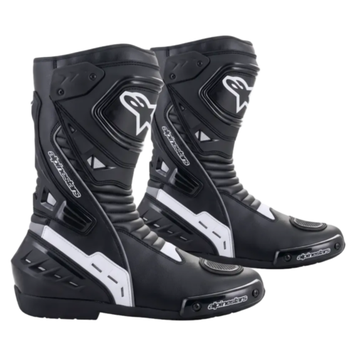 Спортни мото ботуши Alpinestars – Черно-бели